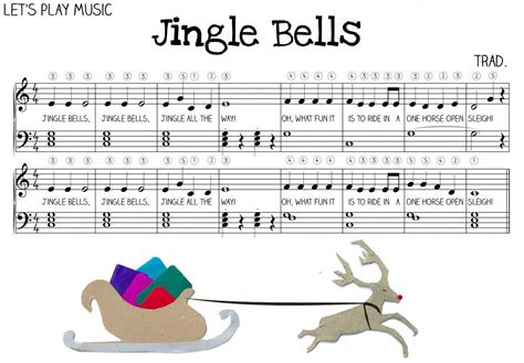 Free Jingle Bells Sheet Music for Kids! Includes lesson plan on how to teach Jingle Bells to kid ...