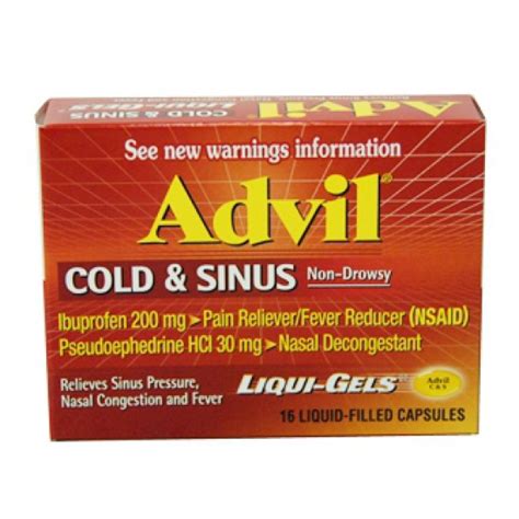 Advil Cold & Sinus liqui-gels capsules - Pfizer