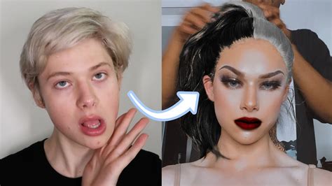 BOY TO GIRL MAKEUP TRANSFORMATION - Cruella Inspired - YouTube