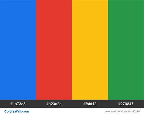 Google Chrome colors palette - ColorsWall