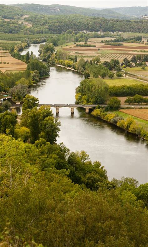 Dordogne River and Dordogne Valley France Stock Image - Image of house ...