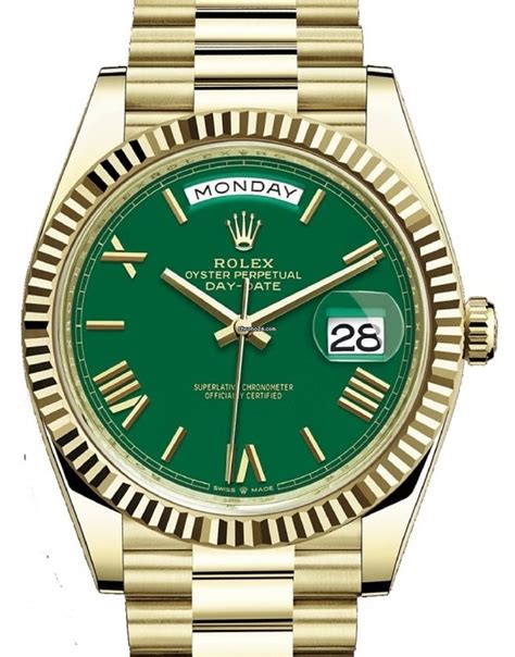 Rolex Day-Date 40 Yellow Gold 228238 Green Dial Unworn 2022 for $79,975 for sale from a Seller ...