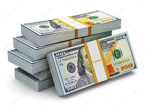 Stacks of new 100 US dollar banknotes — Stock Photo © scanrail #34887455