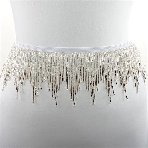 3″ Stretch Variegated Beaded Fringe on Elastic - Shine Trim