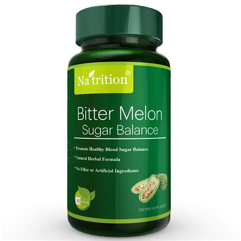 Bitter Melon Sugar Balance Capsules - Bitter Melon, Pomegranate, Cinnamon, Astragalus Extract ...