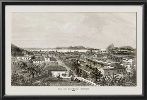 Rio de Janeiro Brazil 1852 - Vintage City Maps