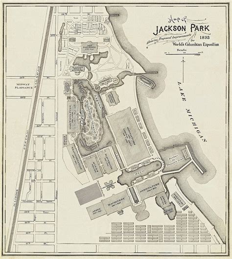 Vintage Map Jackson Park Chicago Illinois 1893 Photograph by Carol Japp