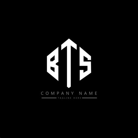 diseño de logotipo de letra bts con forma de polígono. bts polígono y diseño de logotipo en ...