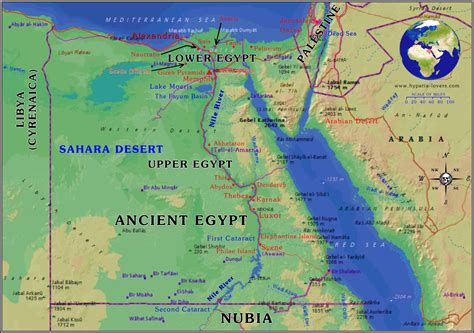 Ancient Egyptian Nile River Map