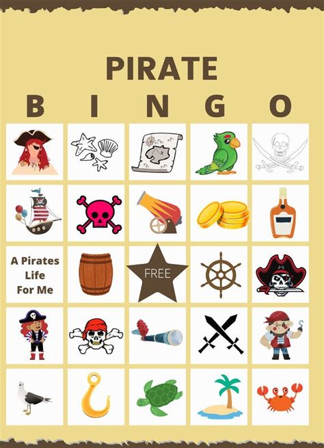 Pirate themed bingo game - 15 cards included. Print and Play. Pirate Games, Pirate Theme, Pirate ...