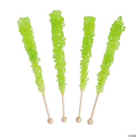 Light Green Rock Candy Lollipops | Oriental Trading