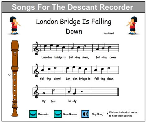 London Bridge Is Falling Down, Music skills online, interactive ...