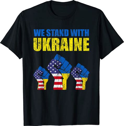 Support Ukraine We Stand With Ukraine Ukrainian Flag Unisex Shirt