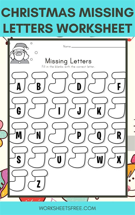 Christmas-Missing-Letters-Worksheet | Worksheets Free