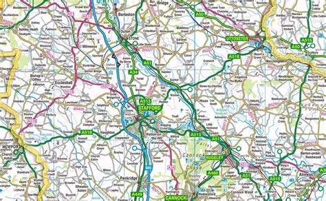 Staffordshire County Map | County map, Staffordshire, Detailed map