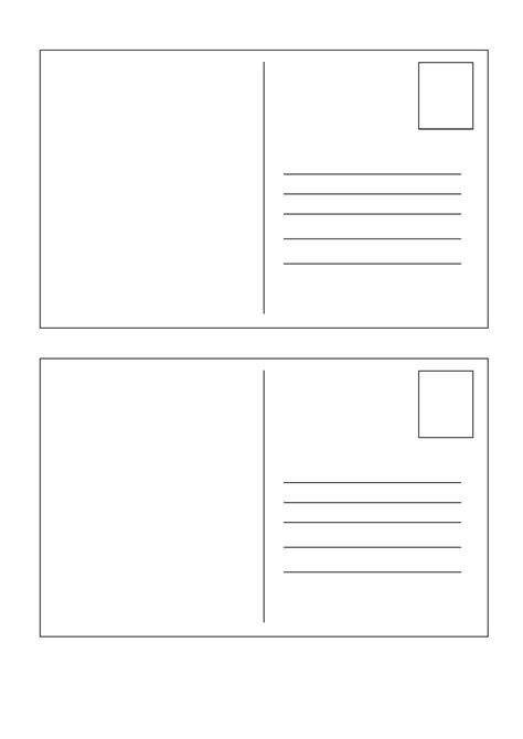 Free Blank Postcard Template For Word