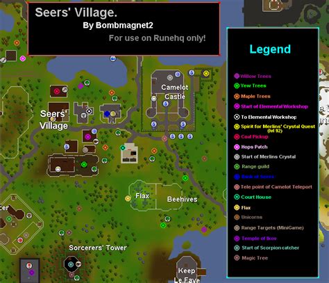 Seers' Village Map - RuneScape Guide - RuneHQ