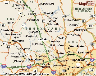 Hatfield, Pennsylvania Area Map & More