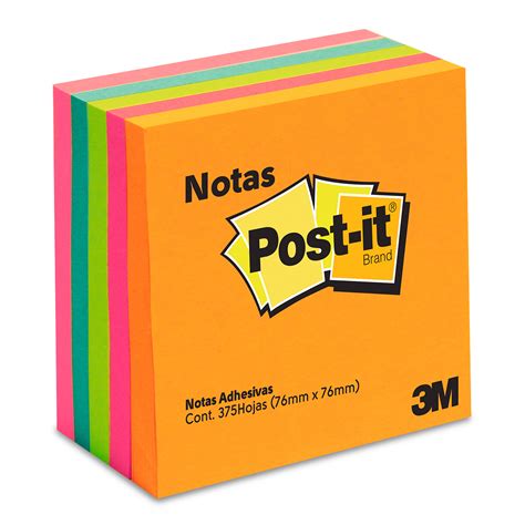 Notas Adhesivas 3M Post-It 2072 Colores surtidos 7.6 x 7.6 cm | Office ...