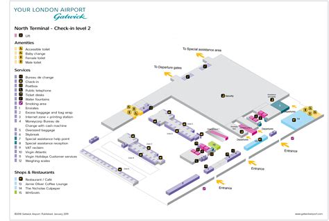 Gatwick Airport Map (LGW) - Printable Terminal Maps, Shops, Food, Restaurants Maps | Tripindicator