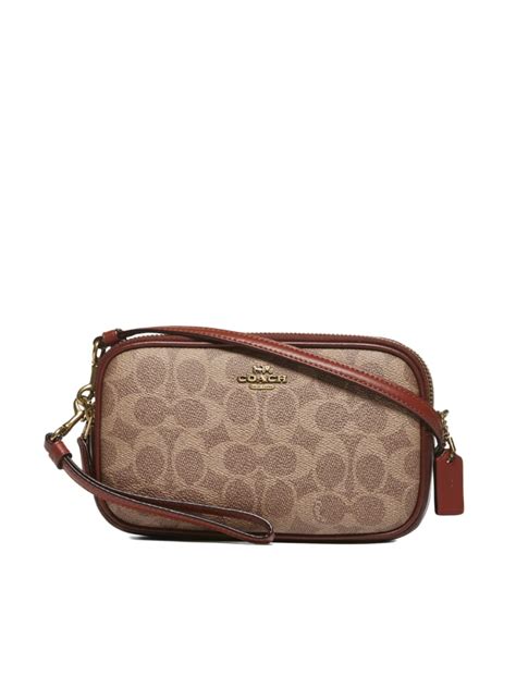 Coach Signature Logo Pattern Print Shoulder Bag | italist