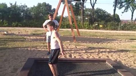 Trampoline Backflip to Front Flip Fail | Jukin Media Inc