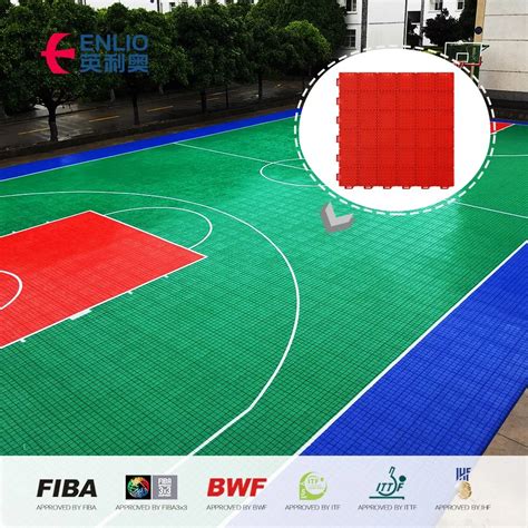 Enlio Basketball Court Flooring Material Outdoor Athletic Surface ...