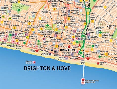 Brighton & Hove - A map of Brighton, customised to show specific points of interest | Merritt ...