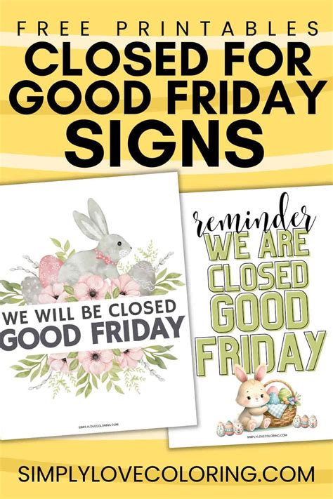 Good Friday Closed Sign Printable (Free PDF Downloads) - Simply Love ...