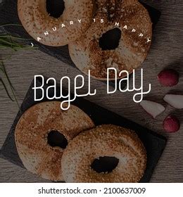 Happy Bagel Day January 15 Holiday Stock Photo 2100637009 | Shutterstock