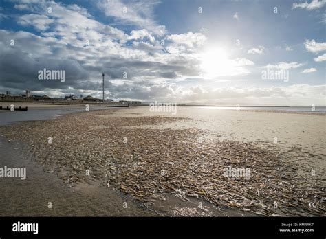 Rhyl beach on the North Wales Coast Stock Photo - Alamy