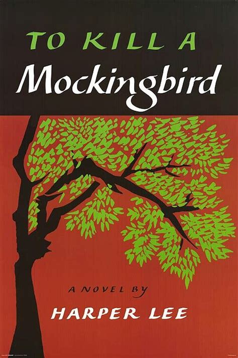 the cover of to kill a mockingbird by harper lee, with an image of a tree