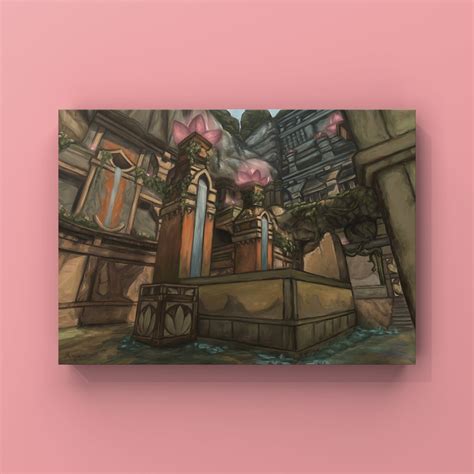 Valorant Lotus Oil Painting Art Print 8.5x11 Inch Valorant Merch Gaming Poster Videogame Wall ...