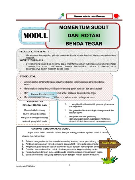 Teori Momen Inersia Benda Tegar | PDF