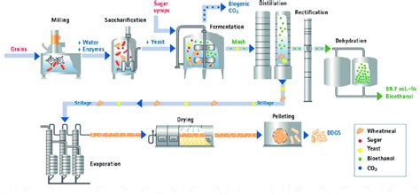 Circuit Flow Diagram : Schematic flow diagram of bio-ethanol production ...