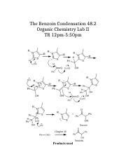 benzoin condensation report.doc - The Benzoin Condensation 48.2 Organic Chemistry Lab II TR 12pm ...