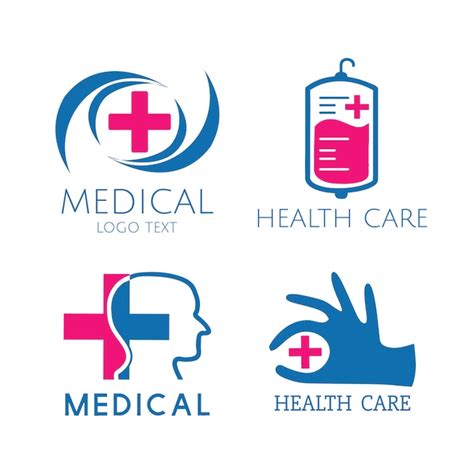 Free Vector | Medical service logos vector set