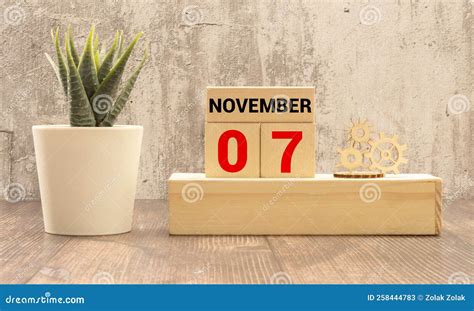 Calendar for November 7 the Name of the Month in English, the Numbers ...