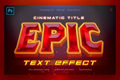 60+ Best Photoshop Text Effects 2024 (Free & Premium) | Photoshop text effects, Text effects ...