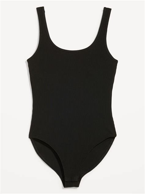 Fitted Rib-Knit Sleeveless Shelf-Bra Bodysuit for Women | Old Navy