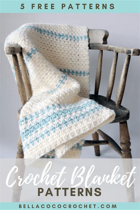 5 Cosy Crochet Blanket Patterns - Bella Coco Crochet | Crochet blanket ...