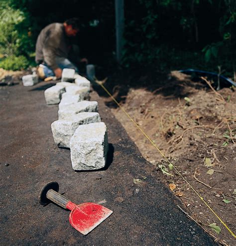 How To Install Belgian Block Driveway Edging - This Old House