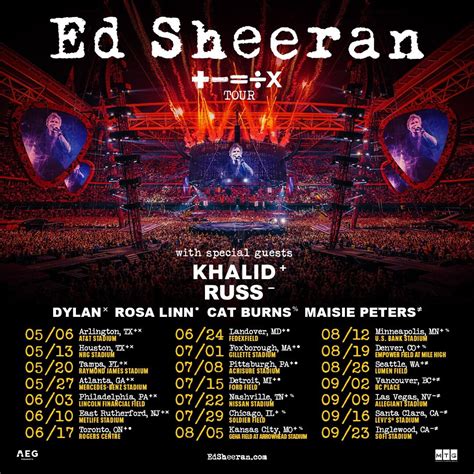 Ed Sheeran Again Sets His Sights On North America With 2023 ...