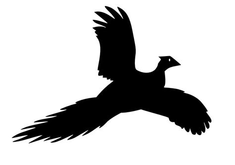 clipart pheasant silhouette - Clipground