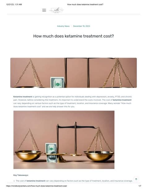 How much does ketamine treatment cost? | PDF | Free Download