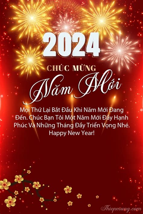 Hình ảnh chúc mừng năm mới 2024 với pháo hoa rực rỡ cho khách hàng