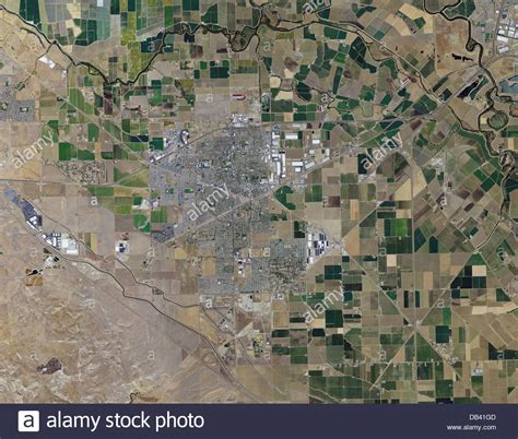 Aerial Photo Map Of Tracy, California Stock Photo: 58481373 - Alamy ...