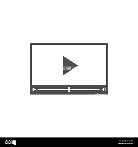 Vector illustration, flat design. Video player icon Stock Vector Image ...