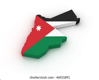 Three Dimensional Map Jordan Jordan Flag Stock Illustration 46921891 ...