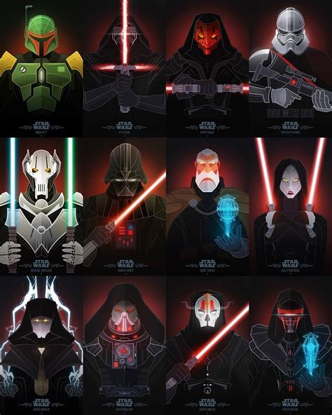 Star Wars Sith Characters Fan Art